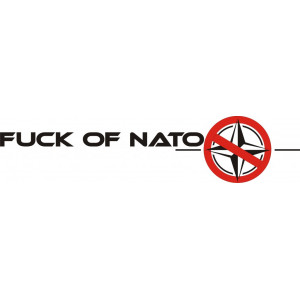 Наклейка на авто Мы против НАТО Fuck of NATO