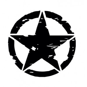 Наклейка на авто US Army Star Звезда Армии США