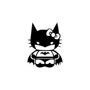 Наклейка на авто Hello Kitty Batman