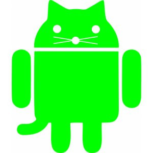 Наклейка на авто Android cat. Котодроид