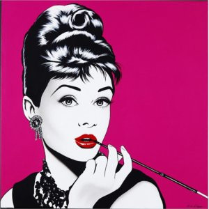 Наклейка на авто Одри Хепберн, Audrey Hepburn версия 2 полноцветная