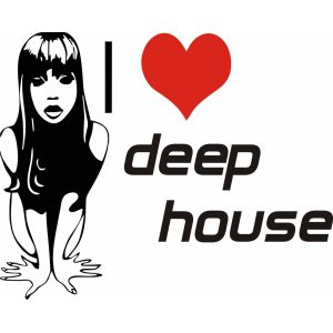 Наклейка на авто Deep House версия 3 I Love Deep House