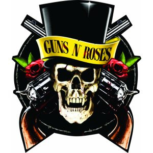 Наклейка на авто Guns N' Roses. Стволы и Розы. Полноцветная