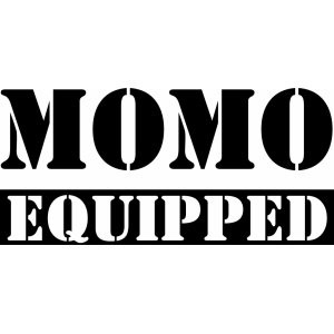 Наклейка на авто MOMO EQUIPPED logo