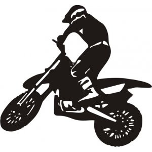 Наклейка на авто Biker Байкер, мотоциклист версия 3