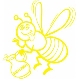 Наклейка на авто Пчелка на бак версия 2