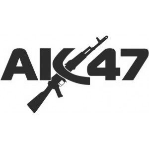 Наклейка на авто АК 47-3