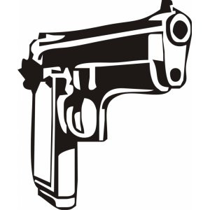 Наклейка на авто Gun version1