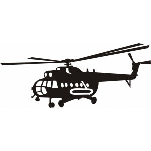 Наклейка на авто Вертолет МИ-8 версия 1