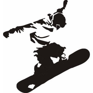 Наклейка на авто Snowboard (Сноуборд) версия 2