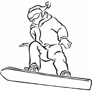 Наклейка на авто Snowboard (Сноуборд) версия 1