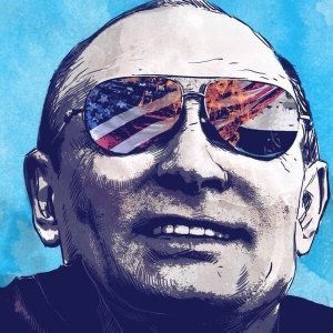 Наклейка на авто Америка глазами Путина