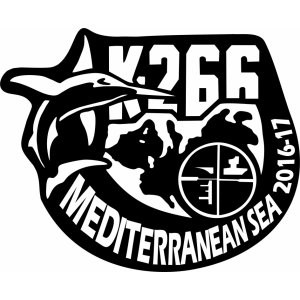 Наклейка на авто K-266. Подводная лодка. Субмарина. Mediterranean sea