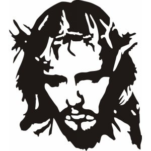 Наклейка на авто Образ Иисуса Христа версия 1