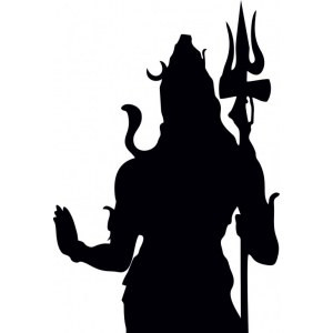 Наклейка на авто Shiva statue. Бог Шива. Версия 1