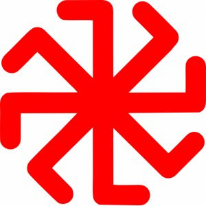 Наклейка на авто Древнерусский символ Колядник