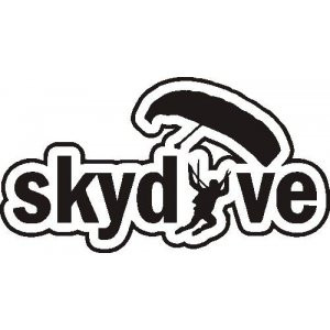 Наклейка на авто  Парашютист SkyDive