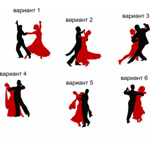 Наклейка на авто Бальный танец. Пара танцующих.