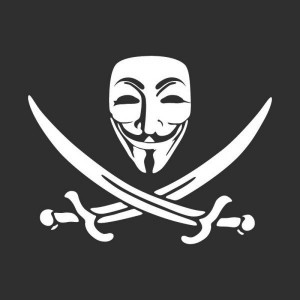 Наклейка на авто Anonymous Flag (флаг Анонимусов)