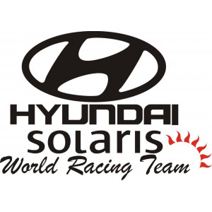Наклейка на авто Hyundai Solaris версия 2