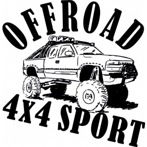 Наклейка на авто Offroad 4x4 sport