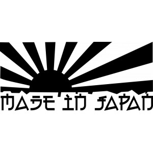 Наклейка на авто Японское солнце. Jdm. Made in Japan