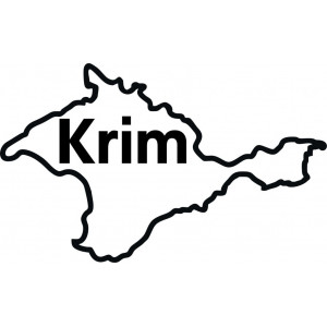 Наклейка на авто Крым. Контурная карта