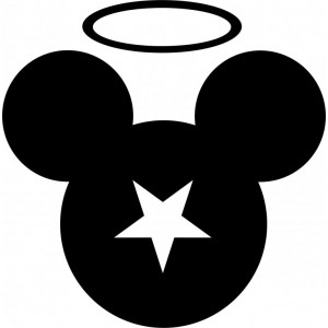 Наклейка на авто Микки Маус Нимб. Mickey Mouse