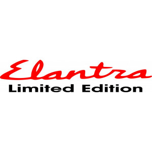 Наклейка на авто Elantra Limited Edition