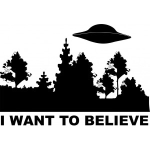 Наклейка на авто Секретные материалы версия 1. The X-Files. I want to believe