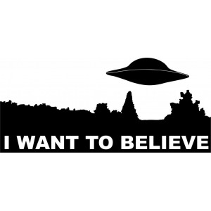 Наклейка на авто Секретные материалы версия 2. The X-Files. I want to believe