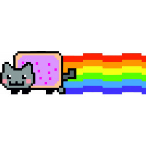 Наклейка на авто Nyan cat
