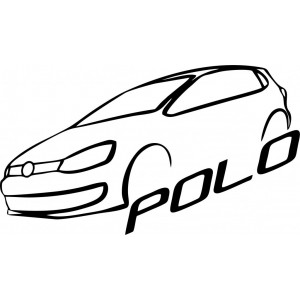 Наклейка на авто Volkswagen Polo версия 1