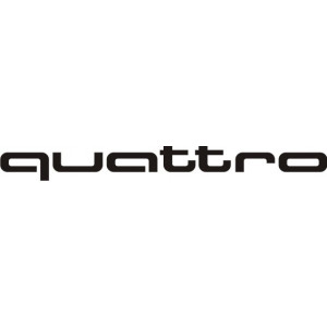 Наклейка на авто Quattro Audi
