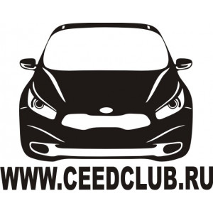 Наклейка на авто Ceed club KIA версия 1