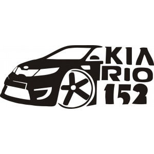 Наклейка на авто Kia Rio, Киа Рио