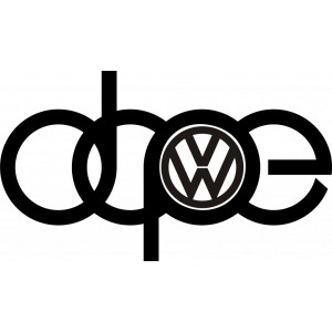 Наклейка на авто Dope- Volkswagen