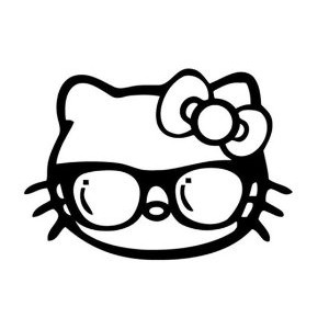 Наклейка на авто Hello Kitty в очках