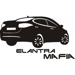 Наклейка на авто Elantra mafia