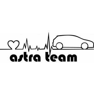 Наклейка на авто Astra team. Опель. Opel Пульс