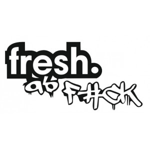 Наклейка на авто Fresh as fack