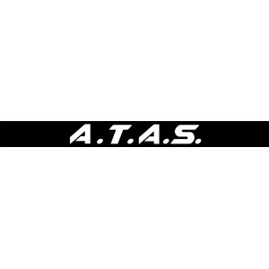 Наклейка на авто Надпись на лобовое стекло A.T.A.S. черный с белым