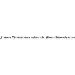 Наклейка на авто Fratrum Theutonicorum ecclesiae S. Mariae Hierosolymitani