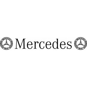 Наклейка на авто Мерседес. Надпись Mercedes и логотипы