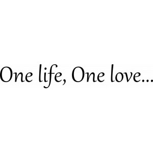 Наклейка на авто One life, one love. Одна жизнь, Одна любовь