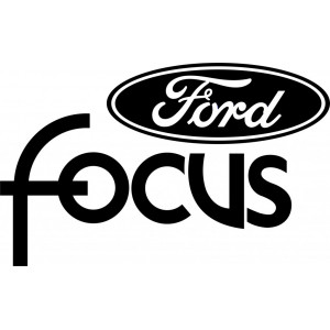 Наклейка на авто Ford Focus надпись плюс logo
