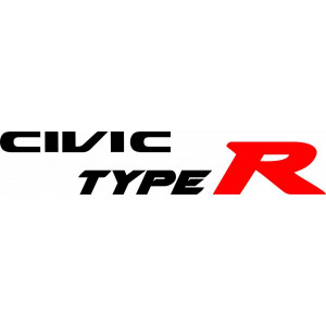 Наклейка на авто Civic Type R. Honda версия 1