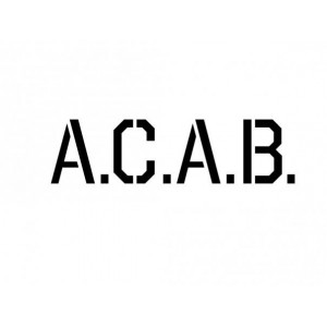 Наклейка на авто A.C.A.B.