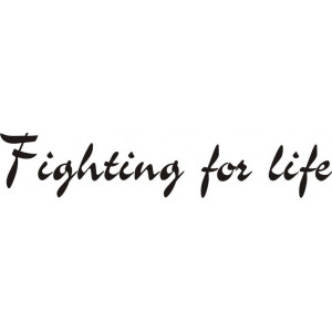 Наклейка на авто Fighting for life