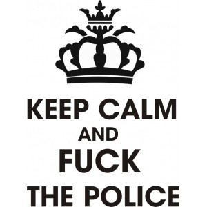 Наклейка на авто Fuck police версия 2